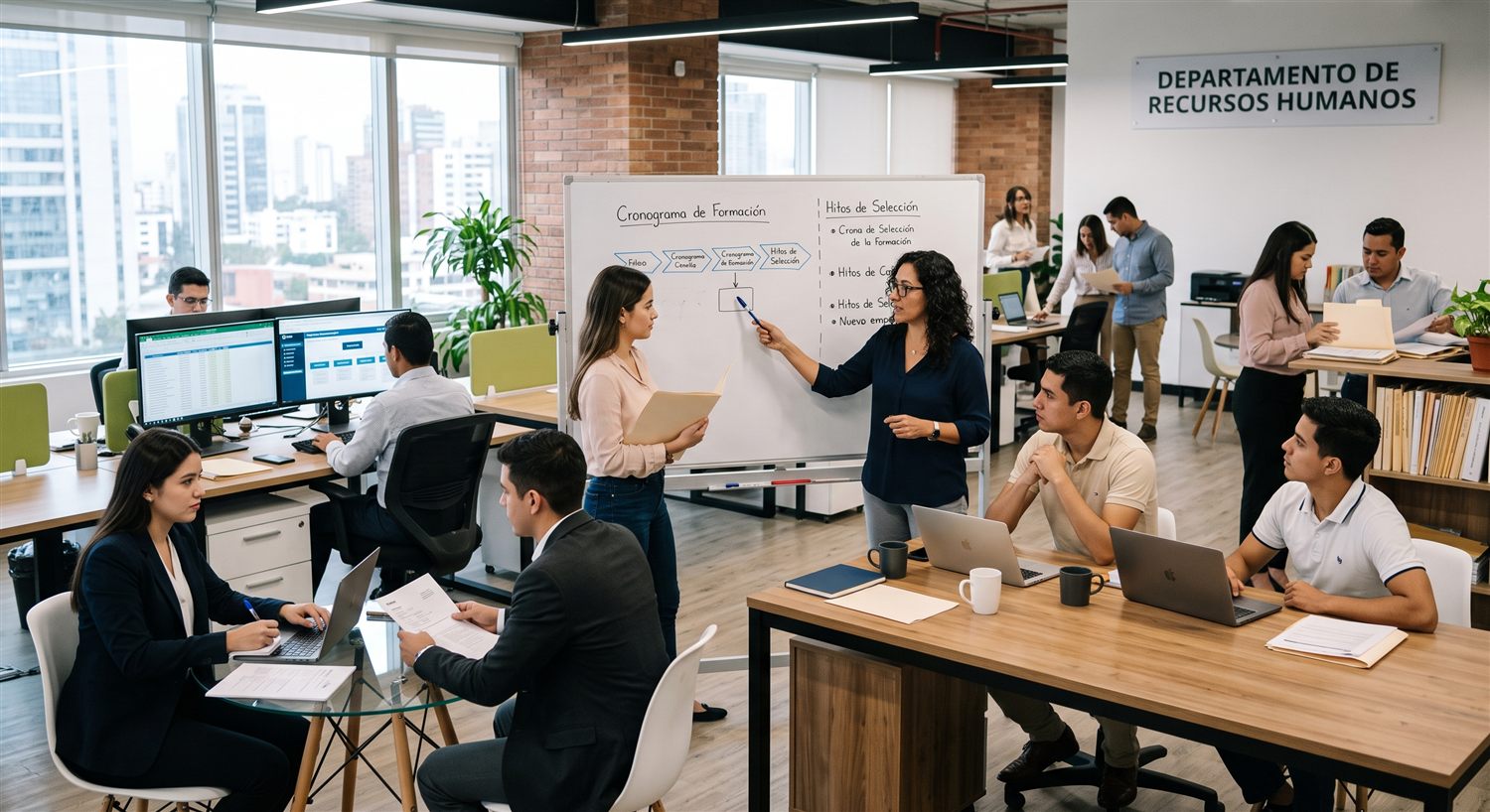 Equipo de recursos humanos trabajando